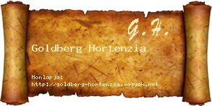 Goldberg Hortenzia névjegykártya